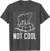 Climate Change Designs Polar Bear Against Climate Change Global Warming Design T-Shirt - Dark Heather Grey