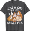 Funny Guinea Pig Lover Guinea Pigs Just a Girl Who Loves Guinea Pig T-Shirt - Dark Heather Grey
