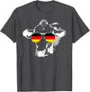 Oktoberfest German Flag Cow Sunglasses Germany Funny Cute T-Shirt - Dark Heather Grey