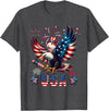 Rodent 4th Of July Costume USA 4th Of July Guinea Pig Riding Eagle Fireworks Patriotic T-Shirt - Dark Heather Grey