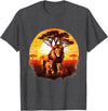 Safari Animal Art Lion Wildlife Safari Tiger African Animal Lovers Savanna T-Shirt - Dark Heather Grey