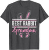 Best Rabbit Grandma Ever Bunny Grandma T-Shirt in Dark Heather Grey
