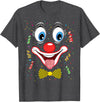 Clown Costume Carnival Halloween Birthday Party Carnival Clown Face Circus Costume Kids Men Women Carnivals T-Shirt - Dark