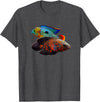 Green Terror Oscar Cichlid Tees Oscar Fish Green Terror Cichlids Monster Fish Aquarium T-Shirt - Dark Heather Grey
