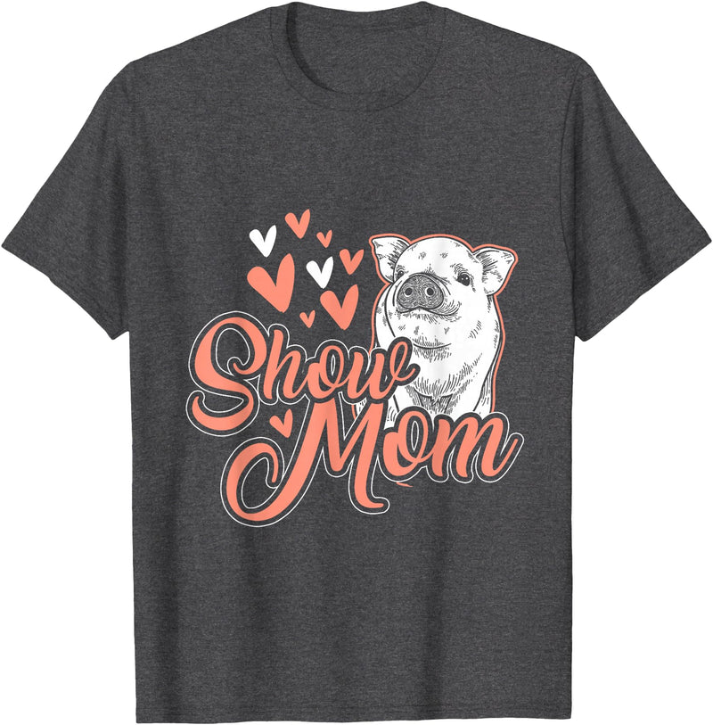 Animal Tees & Gift Idea Show Mother Pigs T-Shirt - Dark Heather Grey
