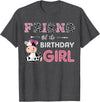 Cow Birthday Cow Lover Gifts For Family Men Woman Friend of The Birthday Girl Farm Cow Friend Matching Family T-Shirt - Dark