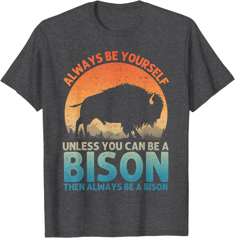Bison Gift Bison Lover Accessories & Buffalo Stuff Cool Bison Design For Men Women Buffalo Animal Lovers Bison T-Shirt -