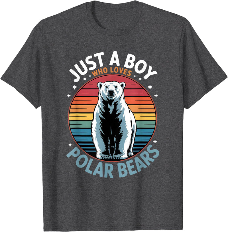 Polar Bear Shirts & Gifts for Boys Boys Polar Bear T-Shirt - Dark Heather Grey