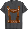 Bavarian Oktoberfest Halloween Costume Oktoberfest Costume Halloween Lederhosen T-Shirt - Dark Heather Grey
