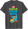 Mathiole Super Sugar Funny Cereal Box Sweet Tooth Bear Candy T-Shirt - Dark Heather Grey