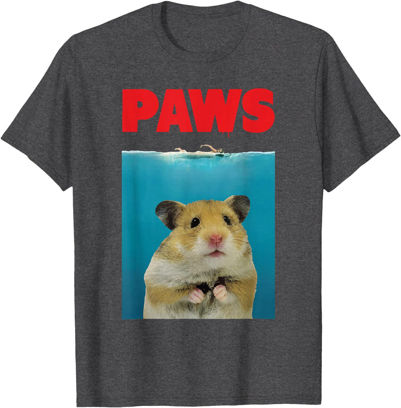 Paws Hamster Funny T-Shirt Parody | Hammy Lover Gifts T-Shirt - Dark Heather Grey