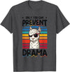 No Drama Llama and Alpaca Designs Only You Can Prevent Drama Llama T-Shirt - Dark Heather Grey