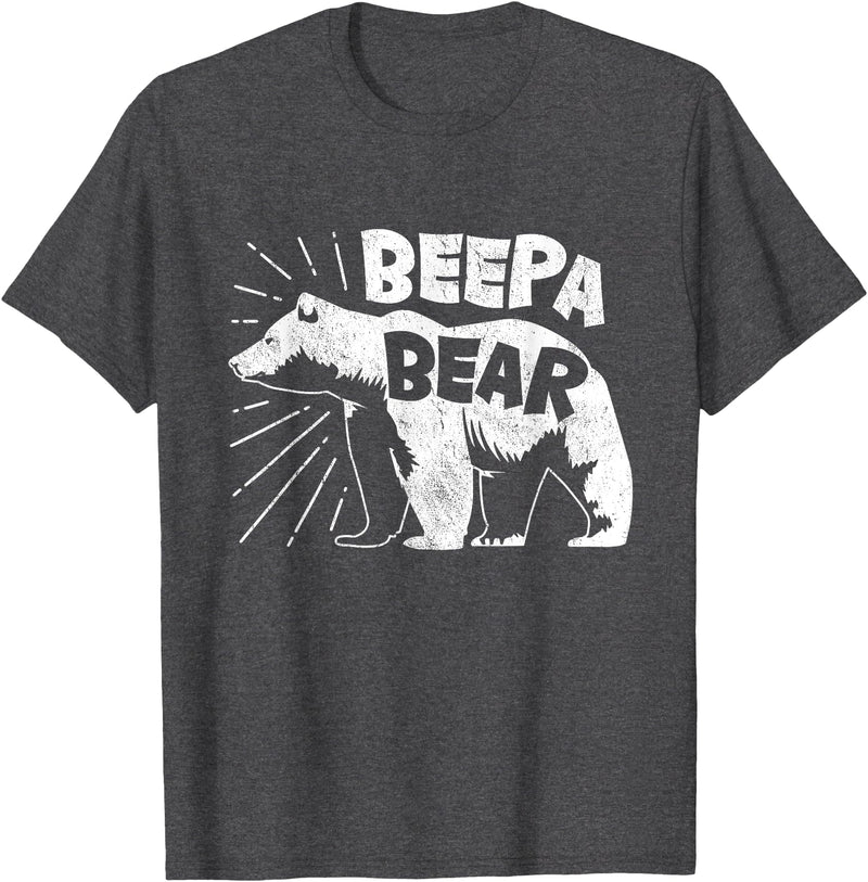 Mens Beepa Bear T-Shirt Father's Day Tee T-Shirt - Dark Heather Grey