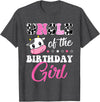 Cow Lover Birthday Men Women Kids Shirts & Gifts Uncle Of The Birthday Girl Family Matching Shirt Farm Cow T-Shirt - Dark