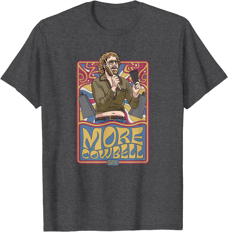 Saturday Night Live SNL More Cowbell Gene Frenkle T-Shirt - Dark Heather Grey