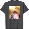 Staring Hamster Meme Front Camera T-Shirt - Dark Heather Grey