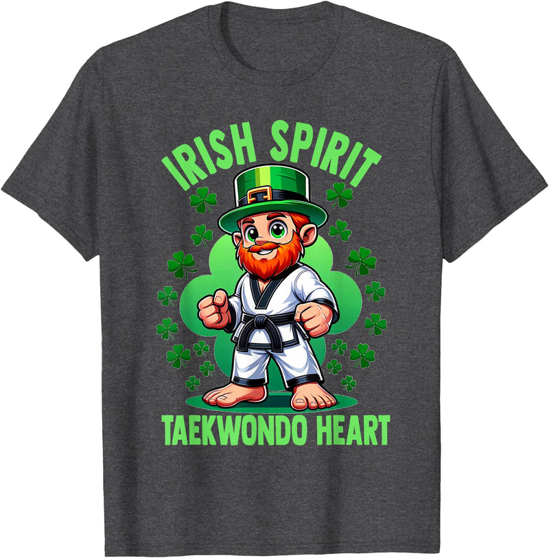 Buffalo Taekwondo Karate and Martial Arts Tees St Patricks Day Martial Arts Irish Spirit Taekwondo Heart T-Shirt - Dark