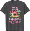 Cow First Birthday Girl Family Tio Of The Birthday Girl 1st Birthday Cow Farm Family T-Shirt - Dark Heather Grey