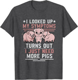 Funny Pig Gift For Pig Lovers Funny Pigs For Pig Lovers Women Pig T-Shirt - Dark Heather Grey