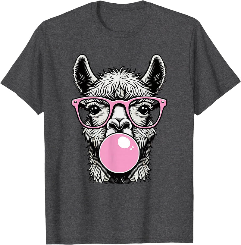 Llama Lovers Funny Animal Tee for Men Women & Kids Cute Llama Shirt for Women Funny Llama Lovers T-Shirt - Dark Heather Grey