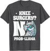 Llama Alpaca Lover Gifts Knee Surgery No Prob-llama Llamas Animal Lover T-Shirt - Dark Heather Grey