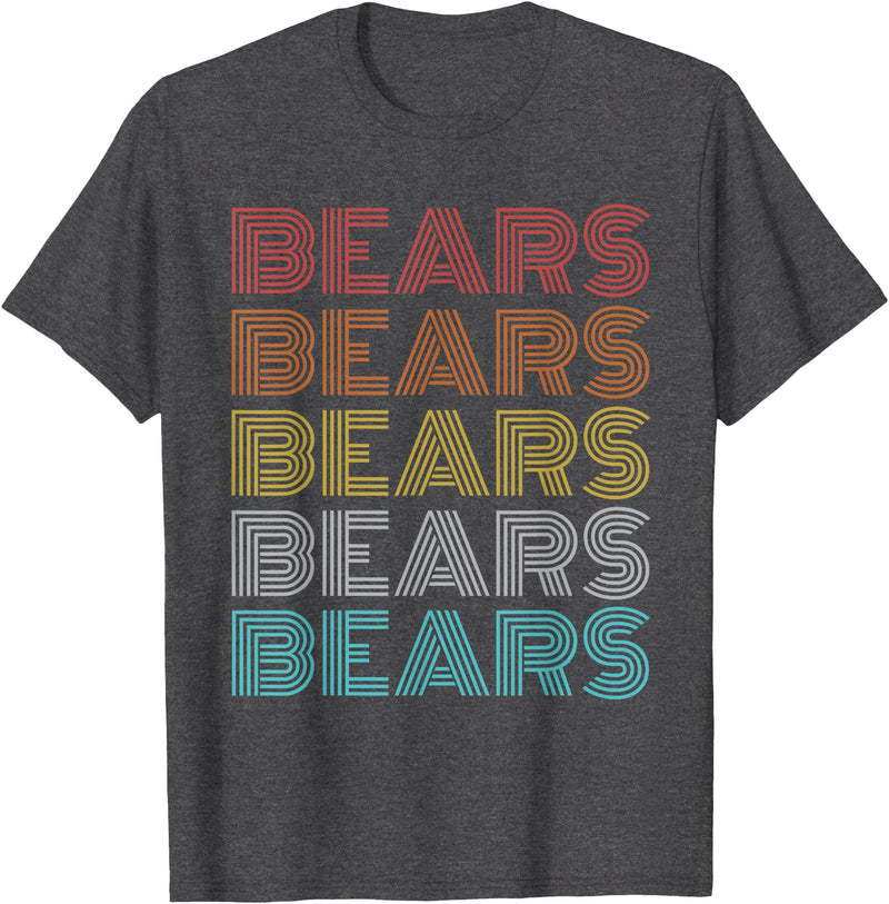 Bears Shirt Vintage Retro Apparel Retro Vintage Bears T-Shirt - Dark Heather Grey