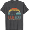 Cute Bear Family Matching Shirts & Gifts Uncle Bear Funny Gift Retro Vintage Uncle Bear T-Shirt - Dark Heather Grey
