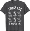 Things I Do In My Spare Time Giraffe Lover Funny Things I Do In My Spare Time Giraffe Safari Animal T-Shirt - Dark Heather Grey