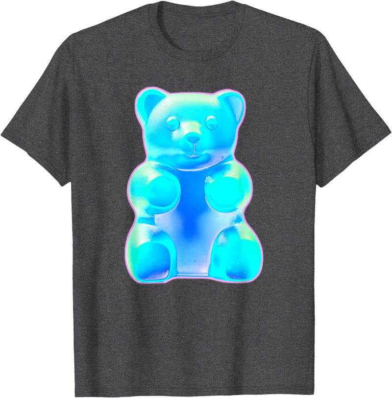 Urban Empyre Blue Gummy Bear T-Shirt - Dark Heather Grey