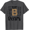 School & Teacher Apparel Teeready - Back To School Bears School Sports Fan Team Spirit Vintage T-Shirt - Dark Heather Grey