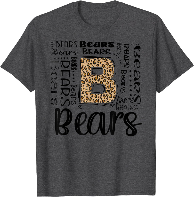 School & Teacher Apparel Teeready - Back To School Bears School Sports Fan Team Spirit Vintage T-Shirt - Dark Heather Grey