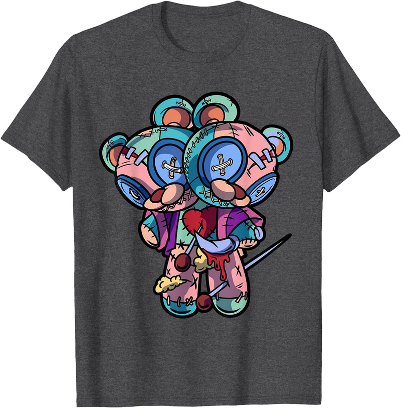 Voodoo Teddy Bear by - Sugar Kai Pastel Goth Two Headed Teddy Bear Voodoo Doll For Men T-Shirt - Dark Heather Grey