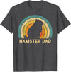 Hamster Dad Father's Day Vintage Style Hamster Dad Daddy T-Shirt - Dark Heather Grey