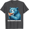 Funny Pastry Design Bear Pie Confectioner Cake Baking Thanksgiving Blueberrylicious Blueberry Pie T-Shirt - Dark Heather Grey
