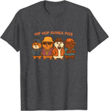 Cute Guinea Pig Gifts and Designs Hip Hop Guinea Pigs T-Shirt - Dark Heather Grey