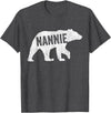 Matching Family Bear by Foxio Nannie Bear Matching Family Camping Bear Funny Nannie T-Shirt - Dark Heather Grey