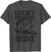 My Lucky Fishing Shirt Youth Teen Boys Bass Fish Men My Lucky Fishing Shirt Boy Youth Funny Fisherman Toddler T-Shirt - Dark Heather Grey