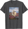 Dee Claire Art & Designs Polar Bear Summer Wildflower Meadow Nature Artwork T-Shirt - Dark Heather Grey