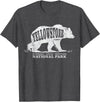 Vintage Yellowstone Retro Tees Tanks Tops Grizzly Bear Yellowstone National Park Est. 1872 T-Shirt - Dark Heather Grey