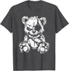 Halloween Killer Teddy Bear Horror Teddy Bear T-Shirt, Small, Black - Dark Heather Grey