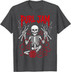 Bone Knitting Co. Purl Jam Skeleton Knitting Craft Lover Funny Design T-Shirt - Dark Heather Grey