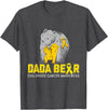 Cute Bear Support Childhood Cancer Awareness Dada Bear Support Childhood Cancer Awareness T-Shirt - Dark Heather Grey