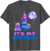 It's My Birthday for Llama Party T-Shirt - Dark Heather Grey