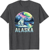 Alaska Cruise Trip Alaska Northern Lights Aurora Viewing Vacation Alaska Trip T-Shirt - Dark Heather Grey