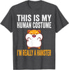 This is My Human Costume I'm Really A Hamster Halloween Kids T-Shirt - Dark Heather Grey