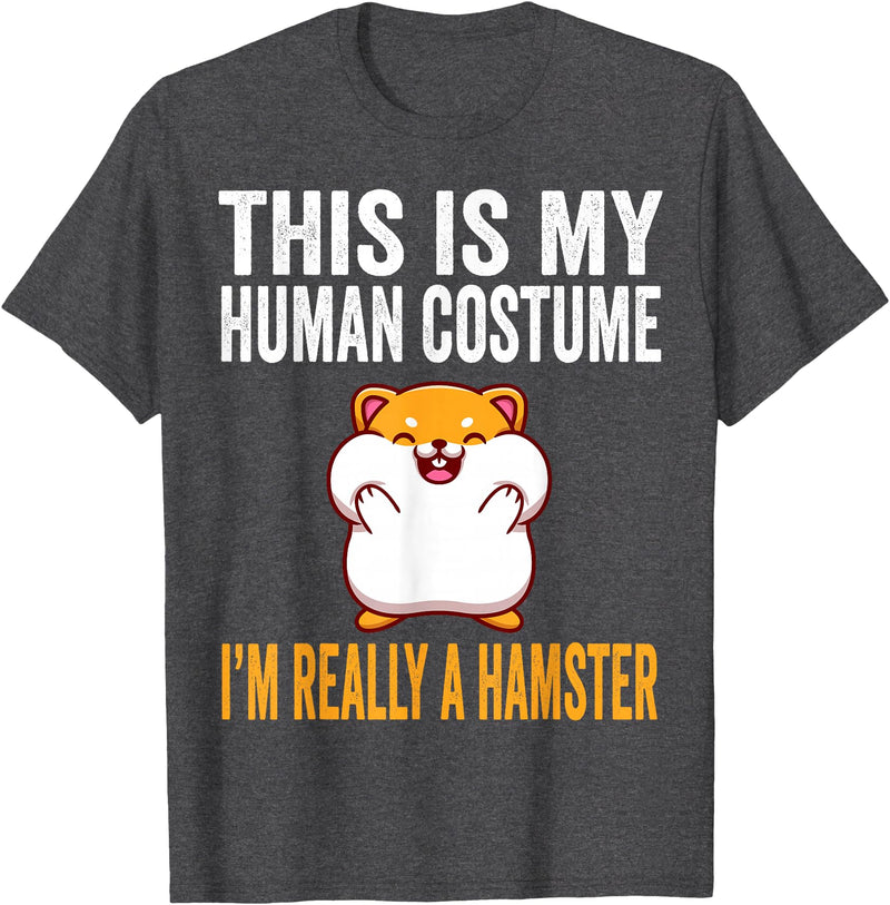 This is My Human Costume I'm Really A Hamster Halloween Kids T-Shirt - Dark Heather Grey