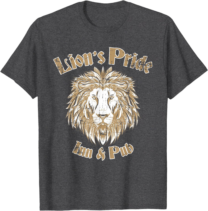 Candis Raechelle Designs Lion's Pride Inn and Pub T-Shirt - Dark Heather Grey