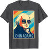 President John Adams Tees 4th Of July John Adams President Retro Patriotic T-Shirt - Dark Heather Grey