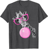 Pink Glasses and Bubblegum Animals Cool Giraffe Blowing Bubble with Pink Glasses – Funny Animal T-Shirt - Dark Heather Grey