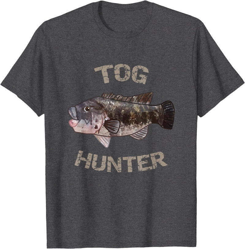 Tautog Blackfish Shirts Tog Hunter | Blackfish T-Shirt | Tautog Shirt T-Shirt - Dark Heather Grey